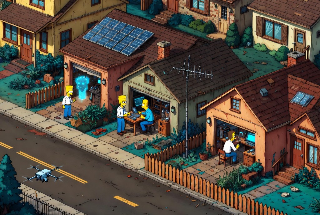 Garage neighborhood street
