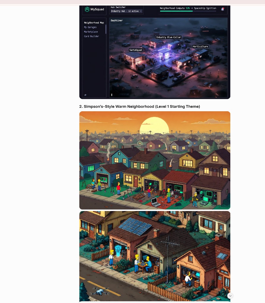 Dashboard to neighborhood evolution